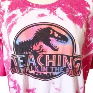 TEACHING IS A WALK IN THE PARK Bleach Handmade Graphic Tee